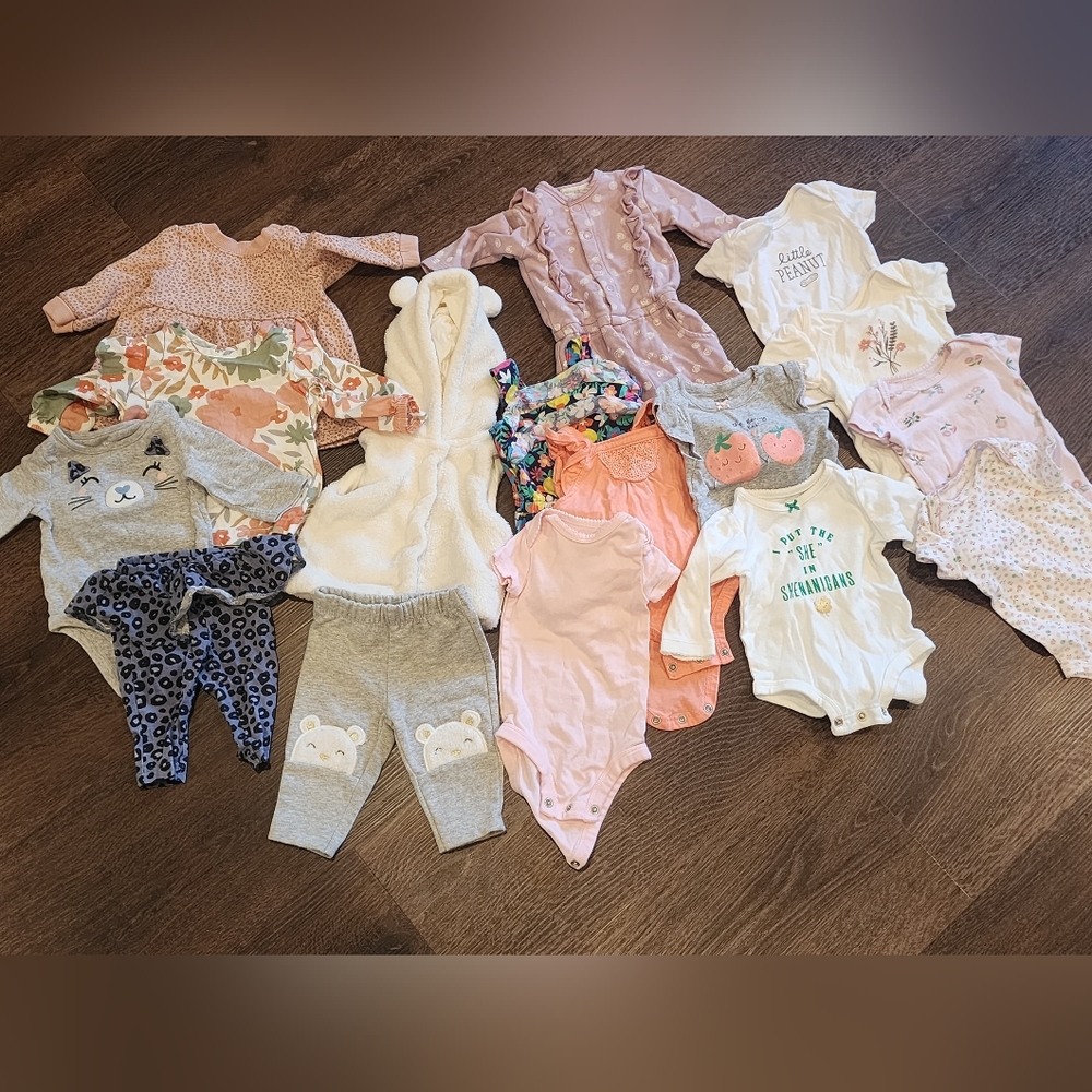 Baby Girl 3M Bundle, 16 Pieces